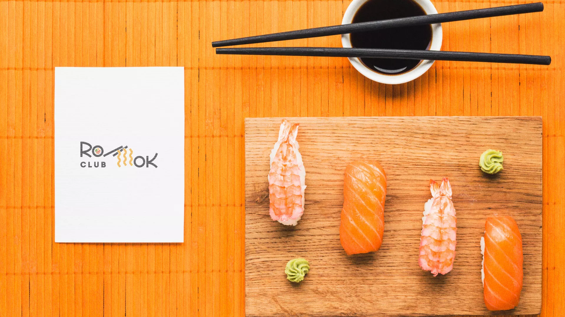 Создание логотипа суши-бара «Roll Wok Club» в Белорецке