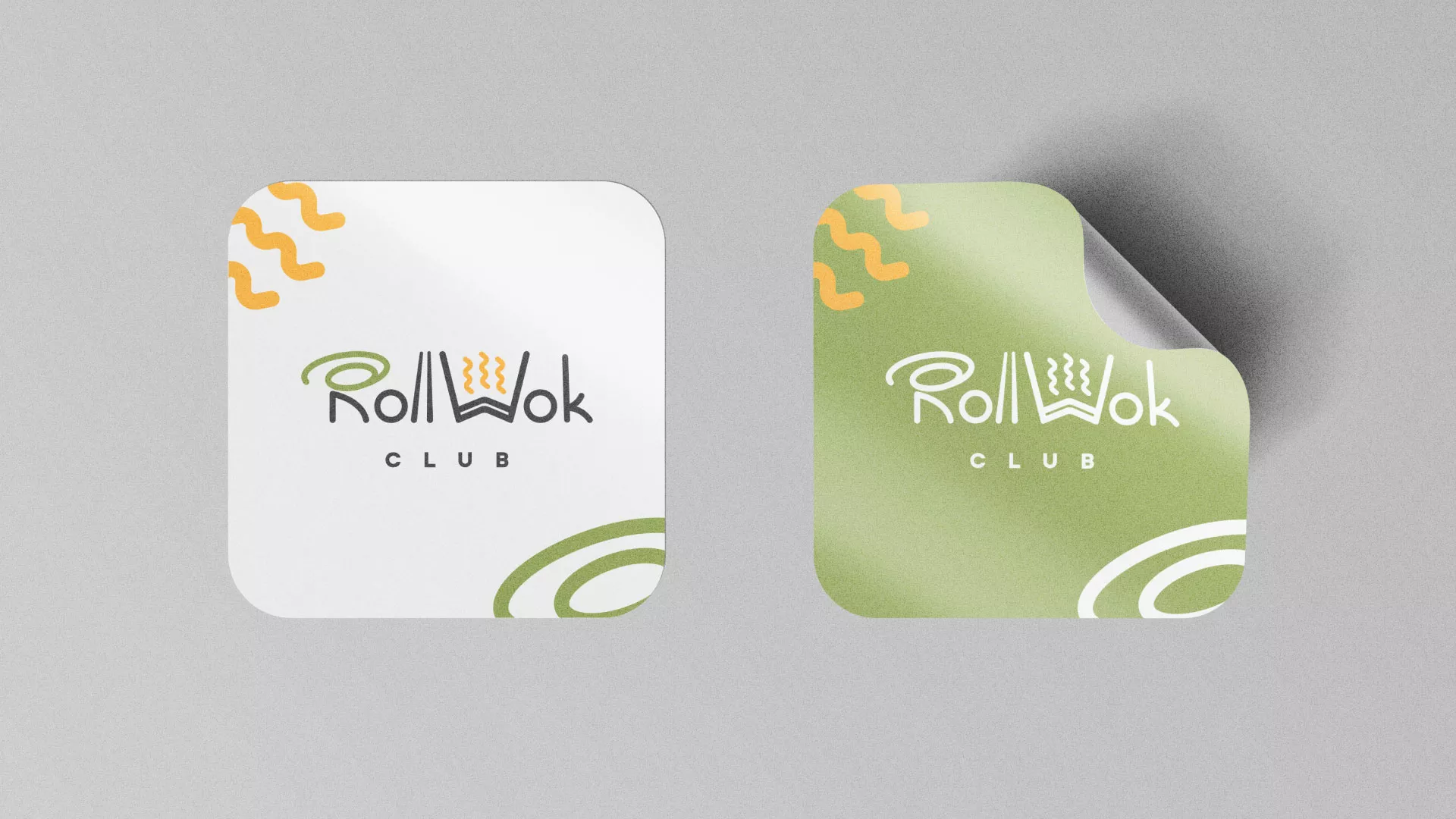 Разработка логотипа и фирменного стиля суши-бара «Roll Wok Club» в Белорецке